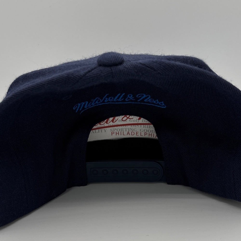 Mitchell & Ness Oklahoma City Thunder Adjustable SnapBack 100% Wool Hat NBA Blue - Picture 2 of 6